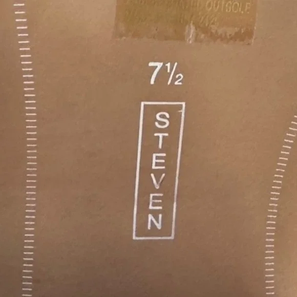 Steven By Steve Madden Nara Sock Booties Camel Brown 7.5 Stacked Block Heel - Picture 7 of 8